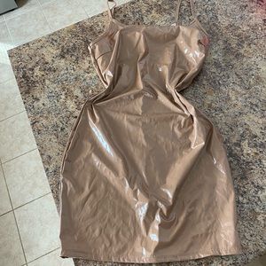 Latex brown dress
